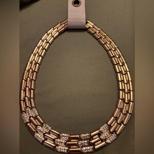 Anthropologie Link Collar Necklace Brass NWT